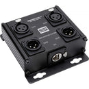 Sescom 4-Channel Passive Balanced Audio Extender Box over Cat 5/6/7 (RJ45 to 2 Female & 2 Male XLR)