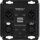 Sescom 4-Channel Passive Balanced Audio Extender Box over Cat 5/6/7 (RJ45 to 2 Male & 2 Female XLR)