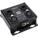Sescom 4-Channel Passive Balanced Audio Extender Box over Cat 5/6/7 (RJ45 to 2 Male & 2 Female XLR)
