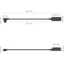 SmallRig Male D-Tap to 4-Port Female D-Tap Splitter Hub (25")