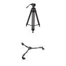 Magnus VT-3500C Carbon Fiber Tripod System with Fluid Head and Dolly Kit