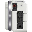 Sony ZV-E10 Mirrorless Camera with 16-50mm f/3.5-5.6 II Lens and Basic Bundle (White)