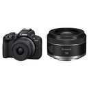 Canon EOS R50 Mirrorless Camera with 18-45mm and 50mm Lenses Kit (Black)
