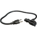 Hosa Technology Piggyback Power Cord (14 AWG, Black, 2')