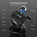 Neewer TP37 Heavy-Duty Video Tripod with Fluid Head