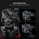 Neewer TP37 Heavy-Duty Video Tripod with Fluid Head