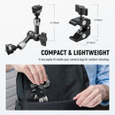 Neewer ST16C Articulating Magic Arm with Super Clamp (11")