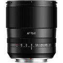 TTArtisan AF 75mm f/2 Lens (FUJIFILM X, Black)