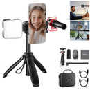 Neewer PA045 Smartphone Vlogging Kit with LED Light, Selfie Stick Tripod, and Microphone