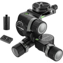 Neewer TH16 3-Way Geared Tripod Head with Quick Release Plate