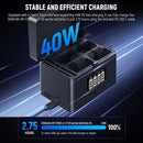 Neewer NW-ZP4 4-Channel Battery Charging Case for NP-FZ100 and LP-E6 Batteries