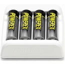 Powerex MH-C401U USB Smart Charger with 4 Powerex Pro NMH Batteries