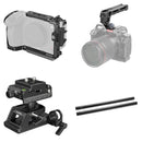 SmallRig 4183B Camera Cage Kit with Top Handle, Mounting Plate Set, and 15mm Rod Pair for Sony FX30/FX3