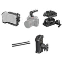 SmallRig 4183B Camera Cage Kit with Top Handle, Side Handle, Mounting Plate Set & 15mm Rods for Sony FX30/FX3