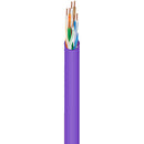 West Penn Plenum-Rated 254246 23 AWG 4-Pair Cat 6 Unshielded Cable (1000', Violet)