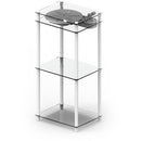 Transparent Turntable Stand (White)