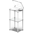Transparent Turntable Stand (White)