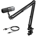 NearStream AM20X Supercardioid XLR/USB Condenser Microphone with Boom Arm