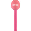 RODE Interview GO Handheld Mic Adapter for Wireless Clip-On Transmitter (Pink)