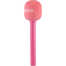 RODE Interview GO Handheld Mic Adapter for Wireless Clip-On Transmitter (Pink)