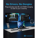 Plugable TBT-UDM 13-In-1 Dual Display Thunderbolt 4 Docking Station