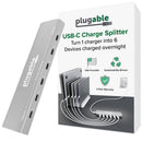 Plugable 6-Port Priority USB PD Charger with 140W Adapter & USB-C Cable