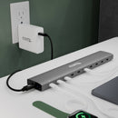 Plugable 10-Port Priority USB PD Charger with 140W Adapter & USB-C Cable
