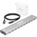 Plugable 10-Port Priority USB PD Charger with 140W Adapter & USB-C Cable