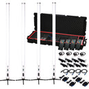 JMAZ Electro T5 RGBW+WW Outdoor Battery Powered LED Tube Light (4', 4-Light Kit)