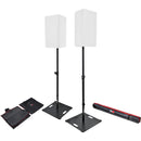 ProX Polaris Portable Speaker/Lighting Stand (Black, Pair)