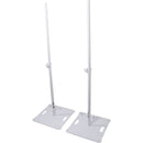 ProX Polaris Portable Speaker/Lighting Stand (White, Pair)