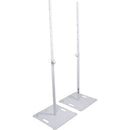 ProX Polaris Portable Speaker/Lighting Stand (White, Pair)