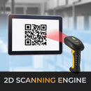 Adesso NuScan 2500 Spill-Resistant & Antimicrobial 2D Barcode Scanner with Charging Cradle