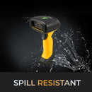 Adesso NuScan 2500 Spill-Resistant & Antimicrobial 2D Barcode Scanner with Charging Cradle