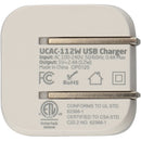 Xcellon 12W USB-A Wall Charger with Folding Prongs (White)