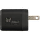 Xcellon 12W USB-A Wall Charger with Folding Prongs (Black)