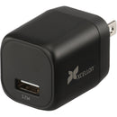 Xcellon 12W USB-A Wall Charger with Folding Prongs (Black)