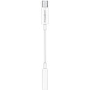 ChargeWorx USB-C to 3.5mm Headphone Adapter (White, 3")