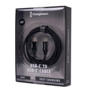 ChargeWorx Nylo-Tuff USB-C 60W Charging Cable (Black, 6')