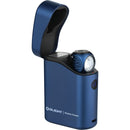 Olight Perun 3 Mini Premium Rechargeable Flashlight Kit with Headband and Charging Case (Midnight Blue)