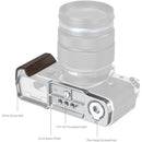SmallRig L-Shaped Mount Plate with Wooden Handle for OM System OM-3