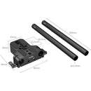 SmallRig Bottom Mount Plate with Dual 15mm Rod Clamp