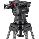 Sachtler FSB 18T Mk II System with CF-100ENG 2CF Carbon Fiber Tripod Legs and Mid-Level Spreader