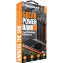 ChargeWorx Solar Power Bank with Wireless Charging and Built-In Cables (16,000 mAh)
