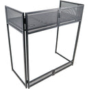 ProX Vista DJ Booth Facade Table Station with Scrim (Black)