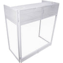 ProX Vista DJ Booth Facade Table Station with Scrim (White)