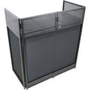 ProX Vista DJ Booth Facade Table Station with Scrim (Black)