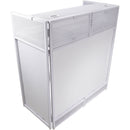 ProX Vista DJ Booth Facade Table Station with Scrim (White)