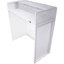 ProX Vista DJ Booth Facade Table Station with Scrim (White)