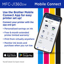 Brother Work Smart MFC-J1360DW Wireless Color Inkjet All-in-One Printer